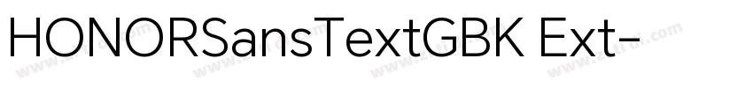 HONORSansTextGBK Ext字体转换